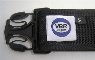 VBR-Belgium Zwarte normale riem 50mm met half stijve rug